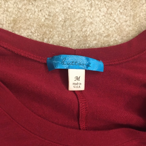 Burgundy long sleeved dress - Picture 2 of 2